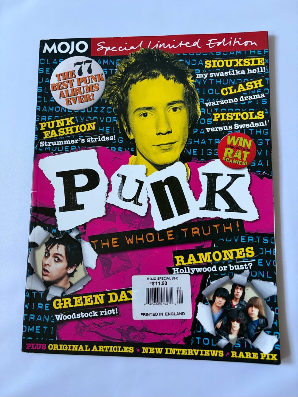Mojo Punk Special Limited Edition Magazine Sex Pistols the ramones Green Day